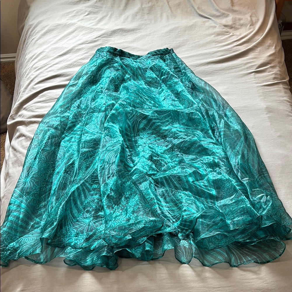 Elegant Teal Skirt